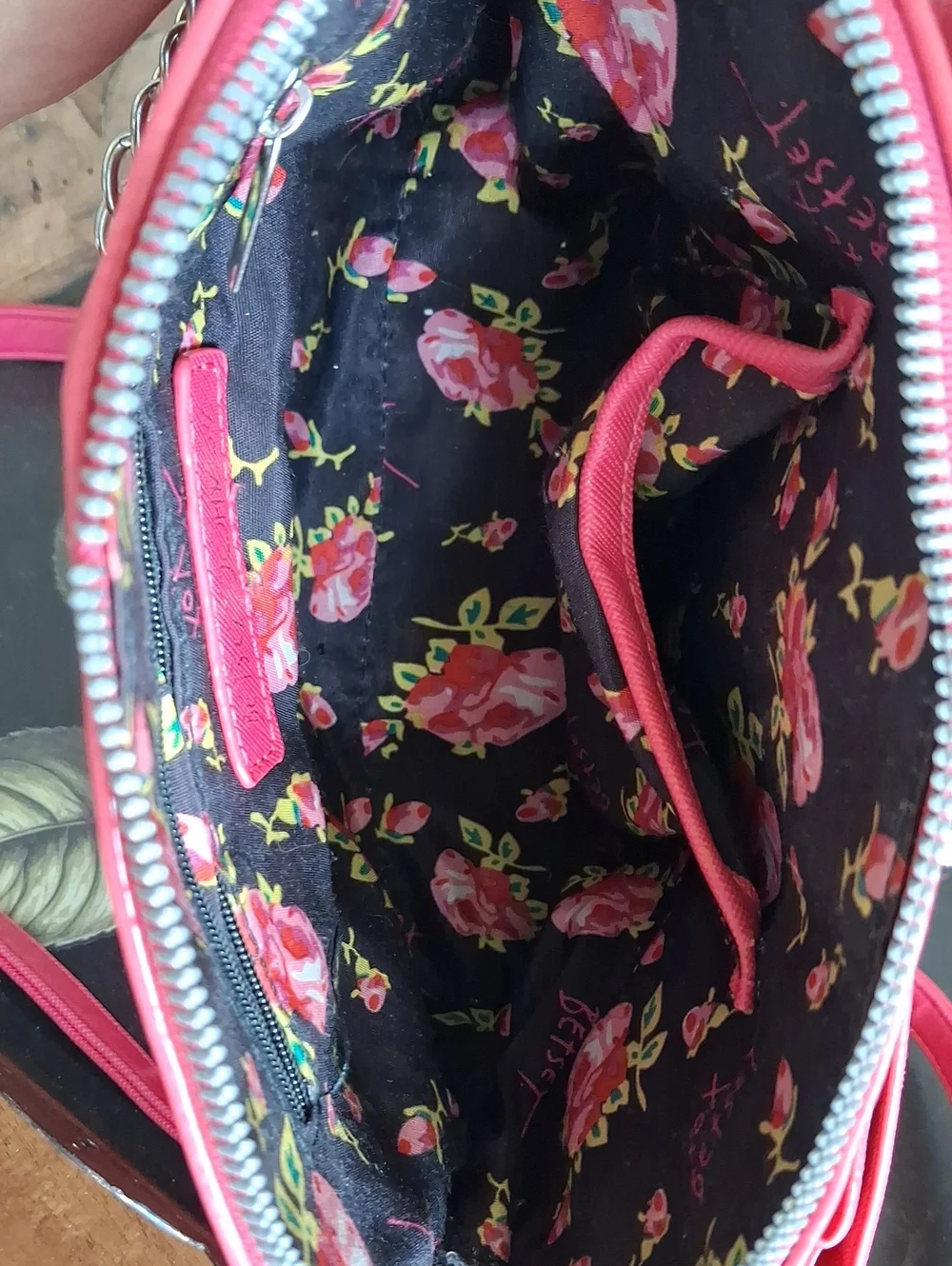 Betsey Johnson Hot Pink Large Bow Crossbody Bag